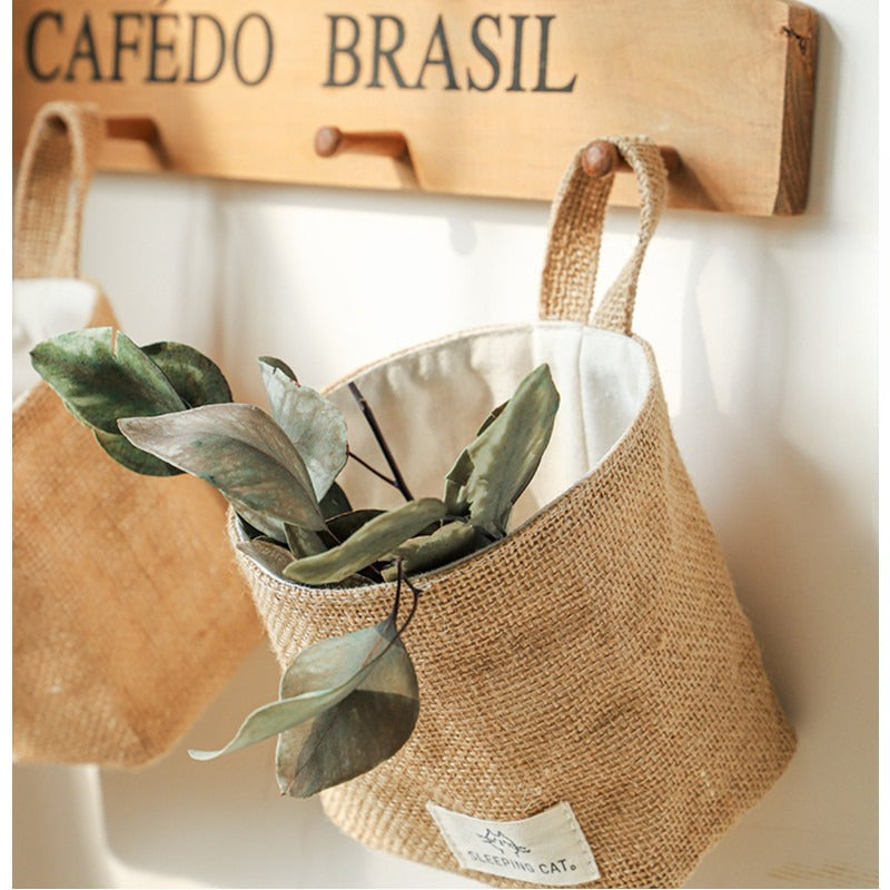 Jute Hanging Storage Basket Organizer - Modomu