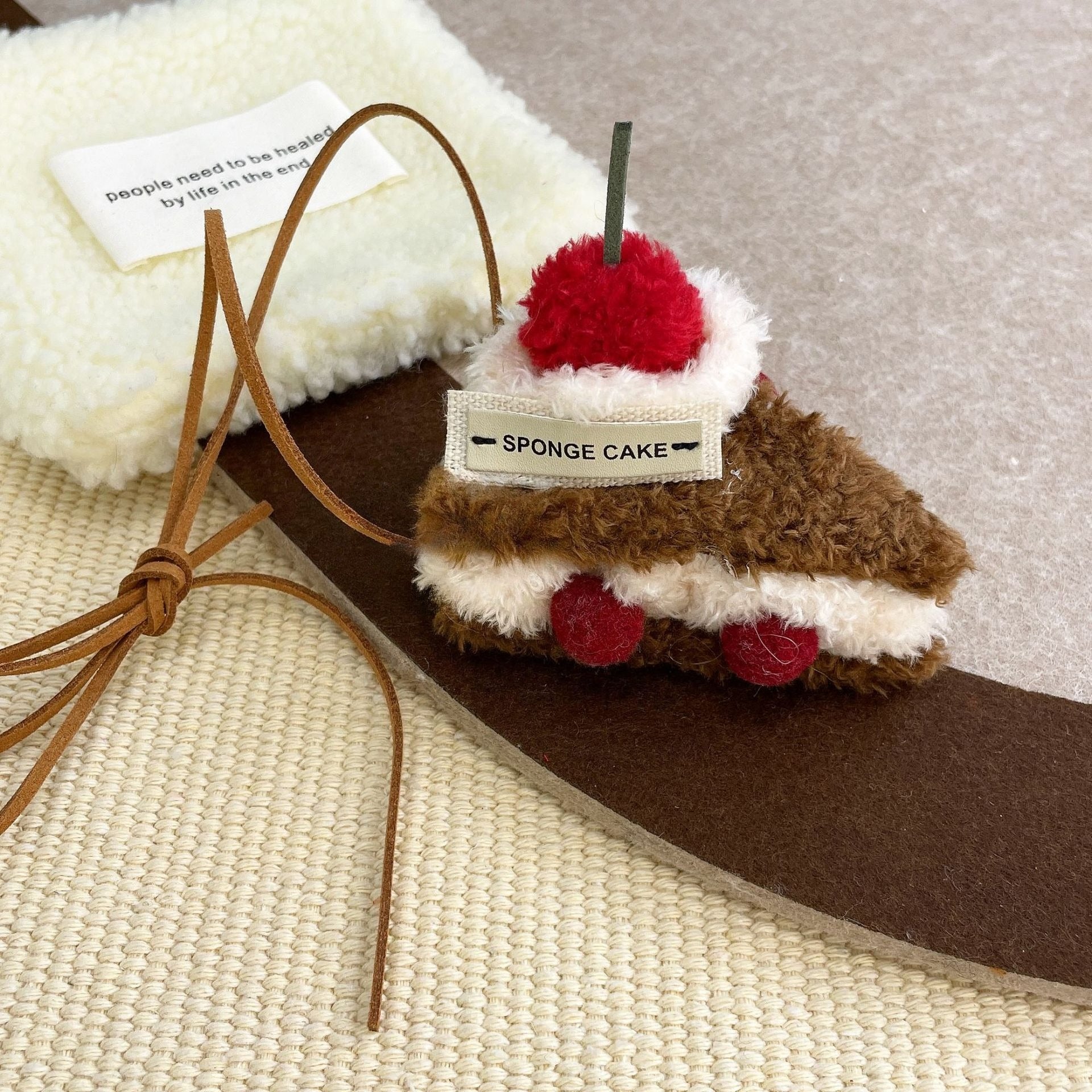 Plush Cake Dessert Pendant Accessory