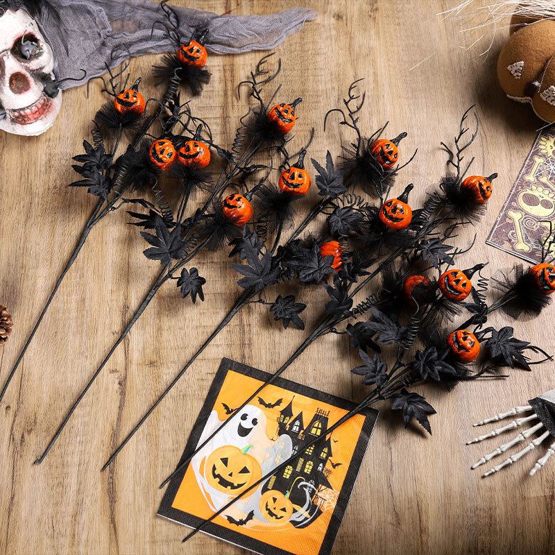 Haunted Pumpkin Stem Spray