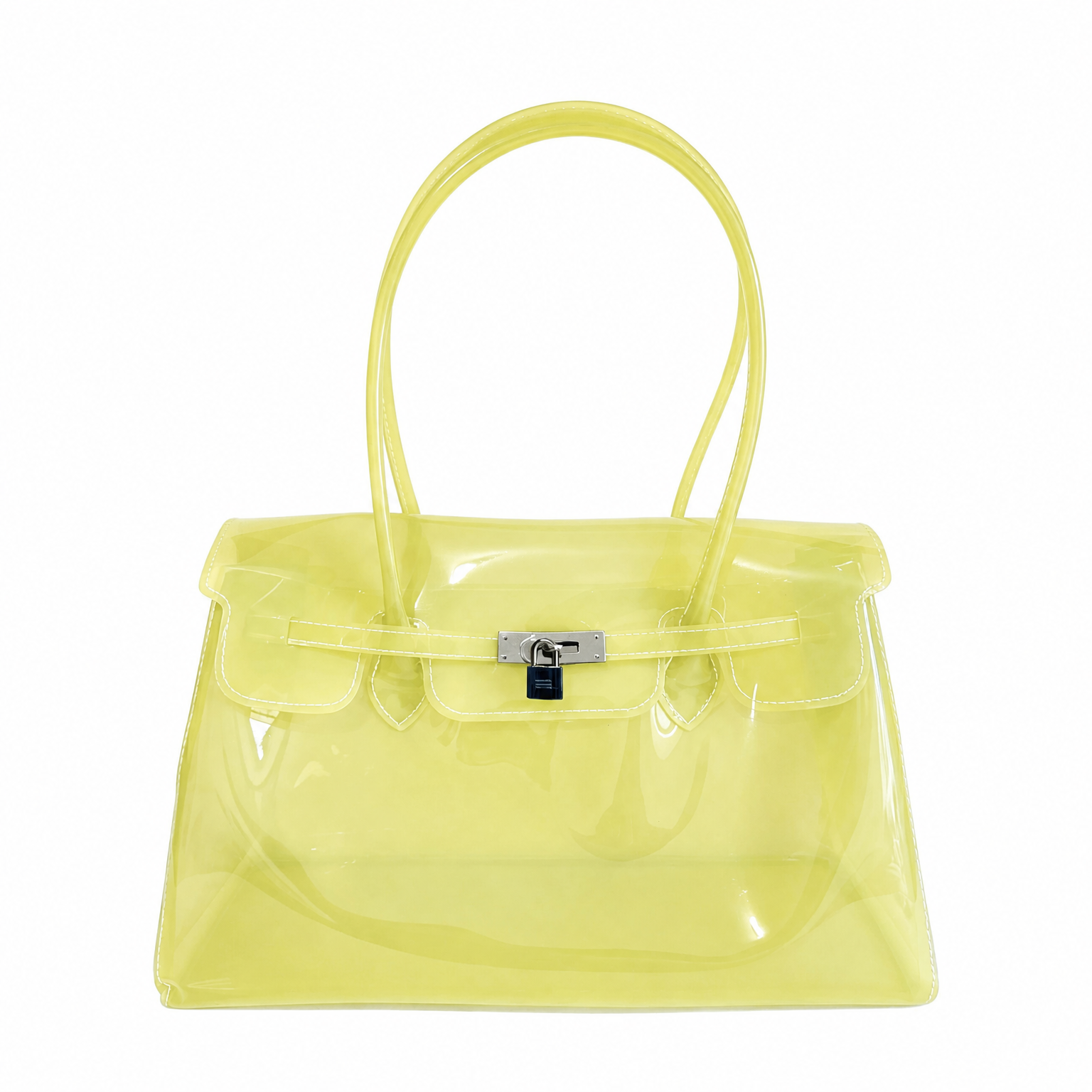 Oversized Padlock Jelly Tote