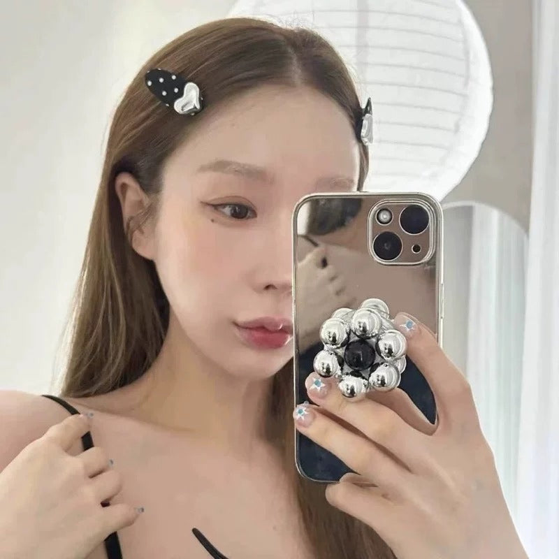 Polka Dot Heart Hair Clip - Modomu