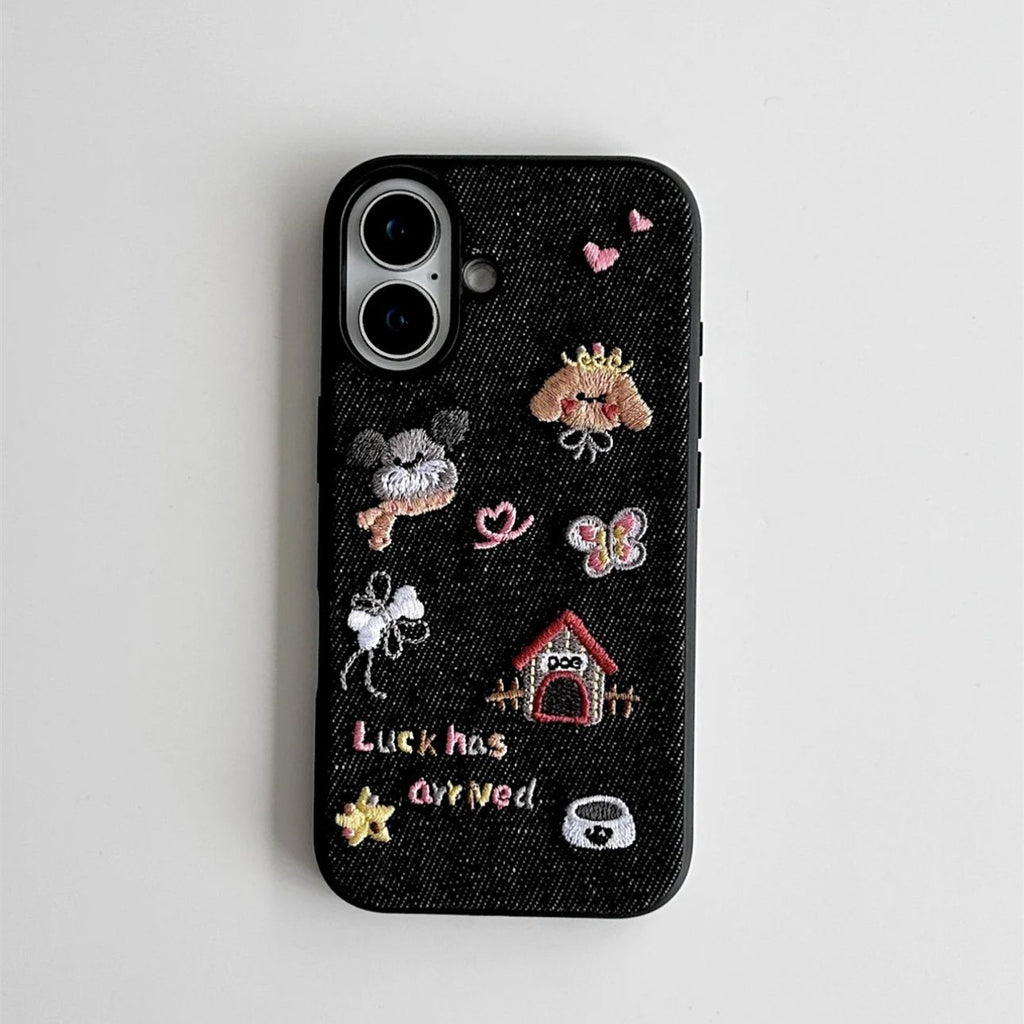 Embroidery Dog House Phone Case