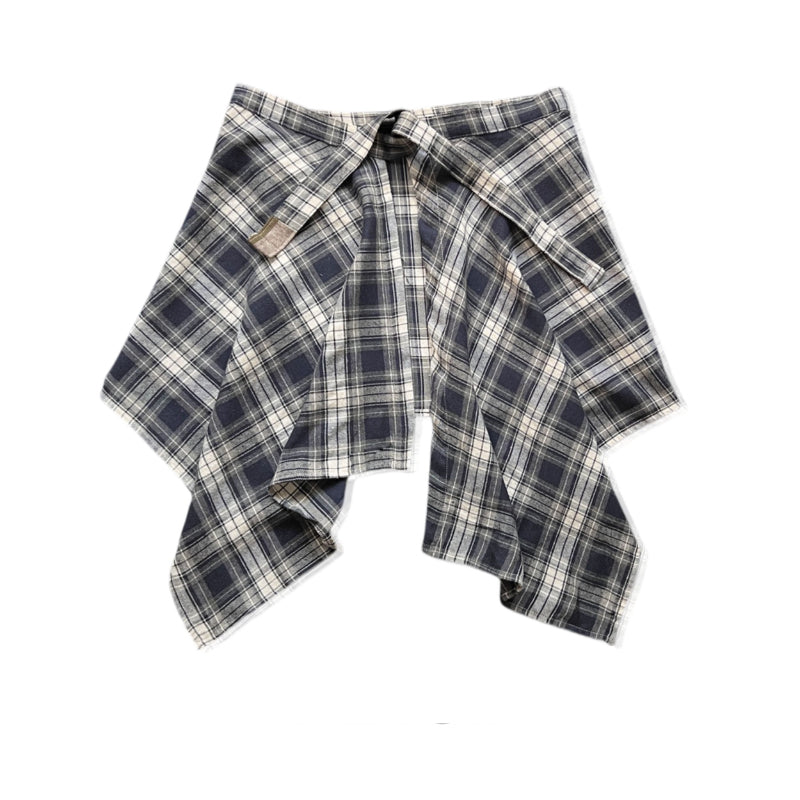 Unisex Plaid Layered Skirt - Modomu