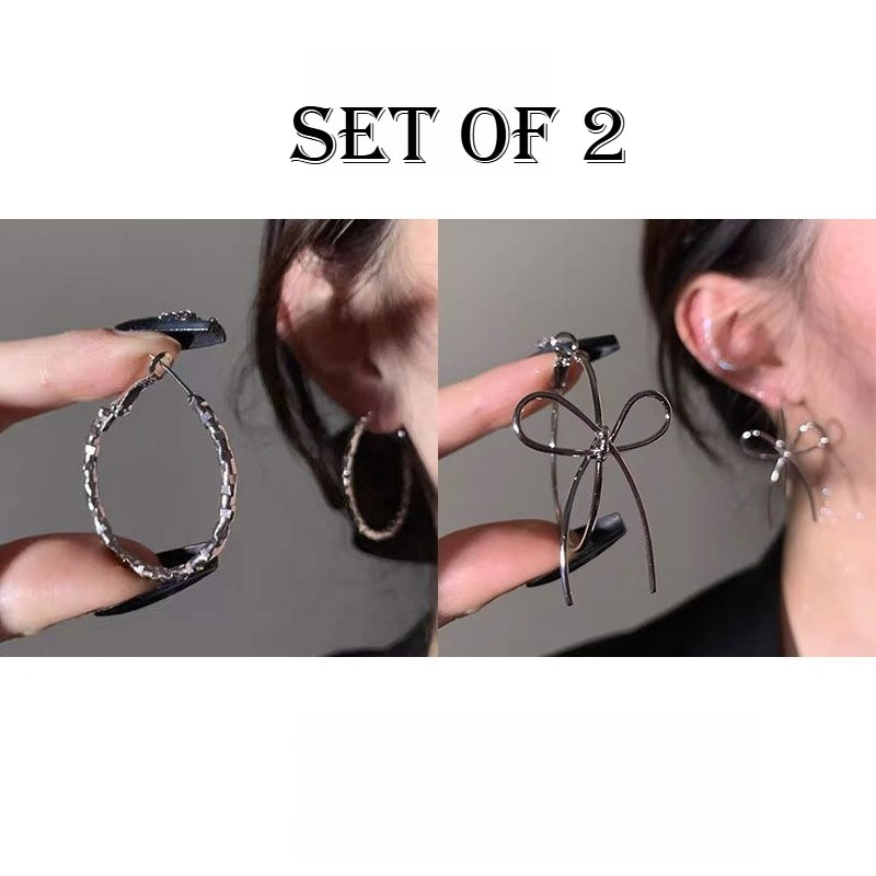 Bow Stud Earrings Statement