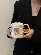 Retro Painting Ceramic Coffee Mug - Modomu