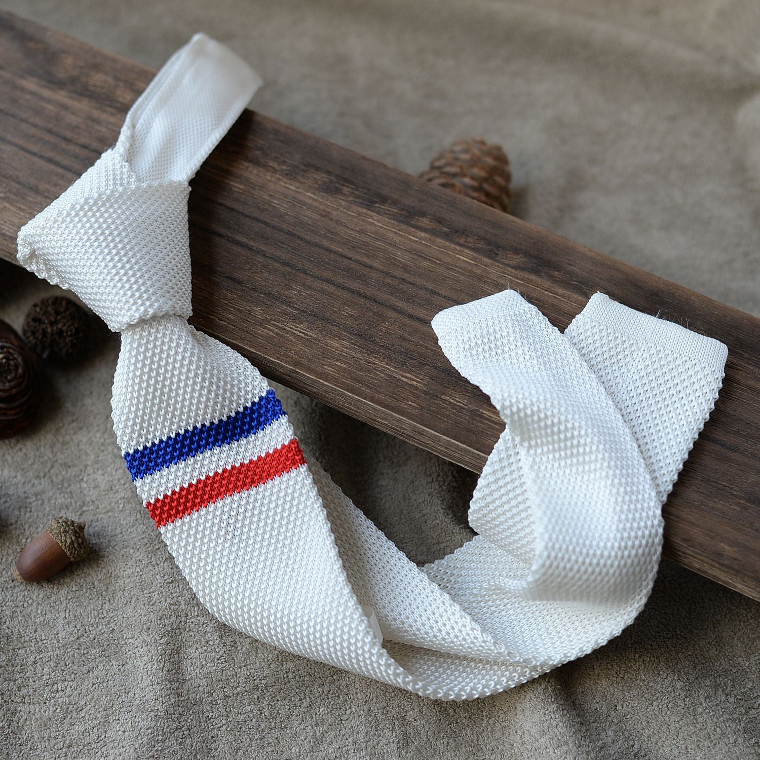 Striped Knit Tie Vintage Style - Modomu
