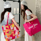 Floral Canvas Tote Commuter Bag