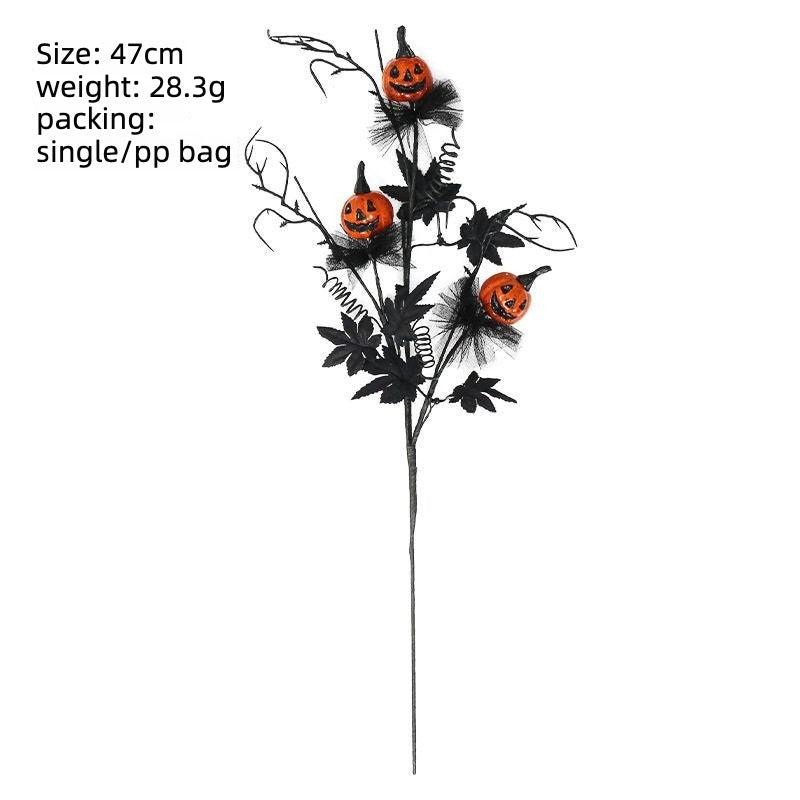 Haunted Pumpkin Stem Spray