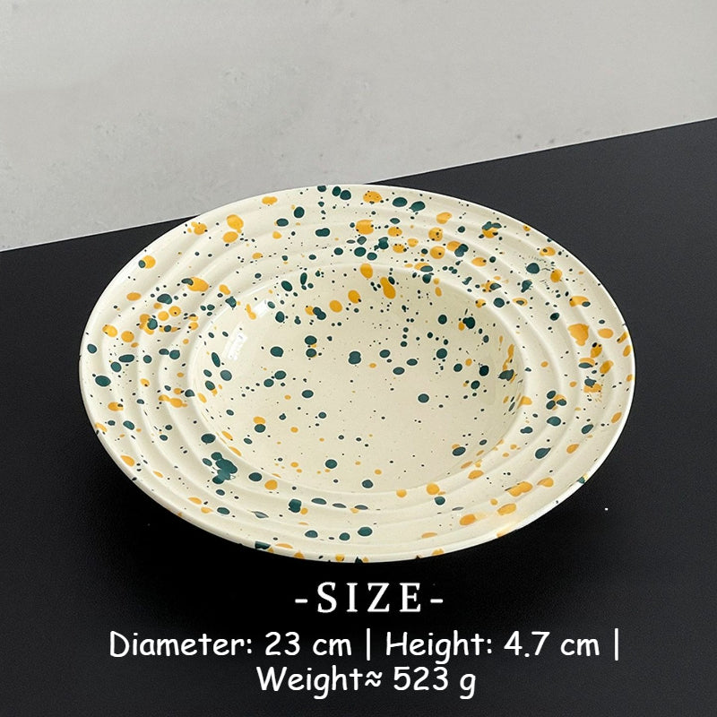 Ink Splash Ceramic Pasta Plate - Modomu