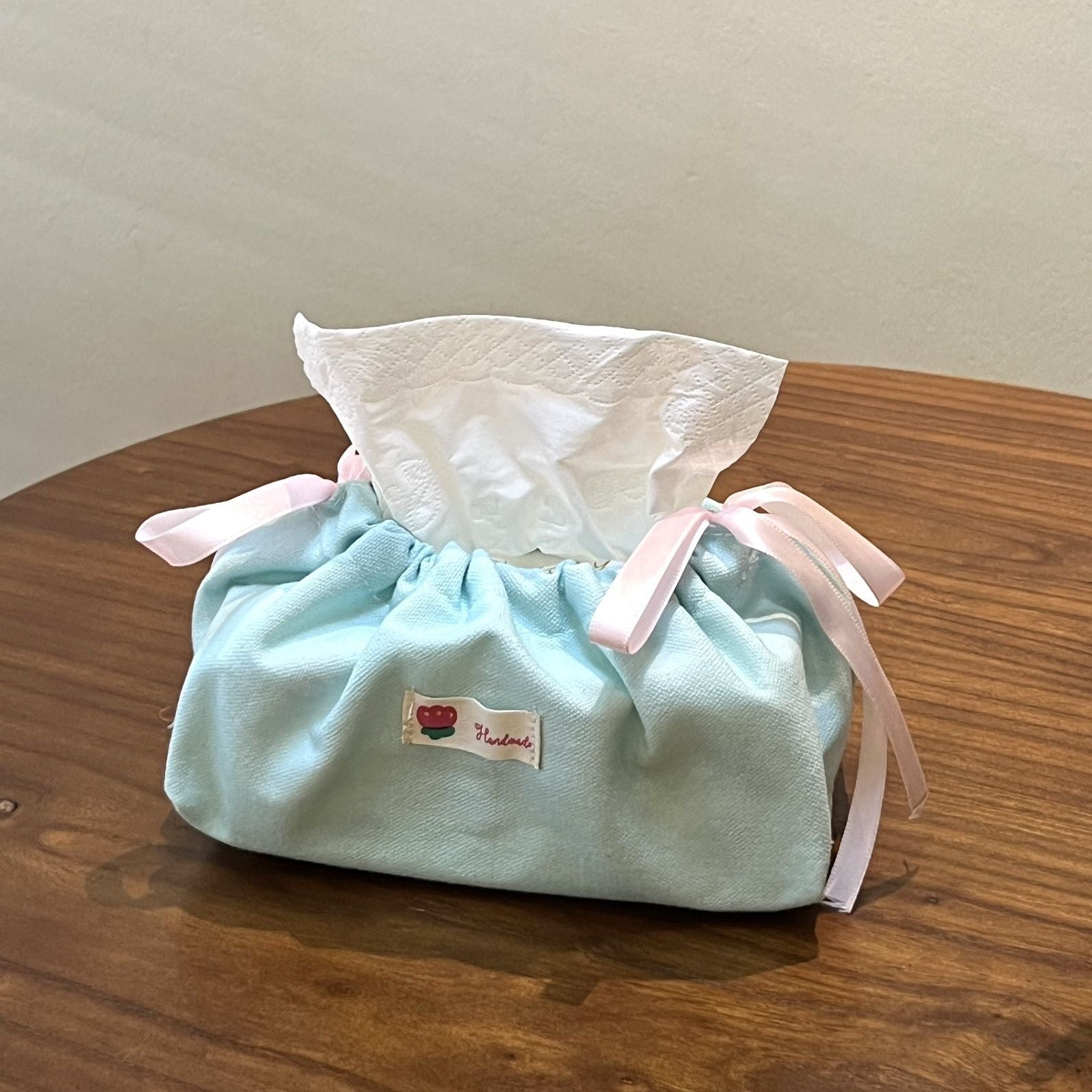 Plaid Desktop Tissue Storage Bag