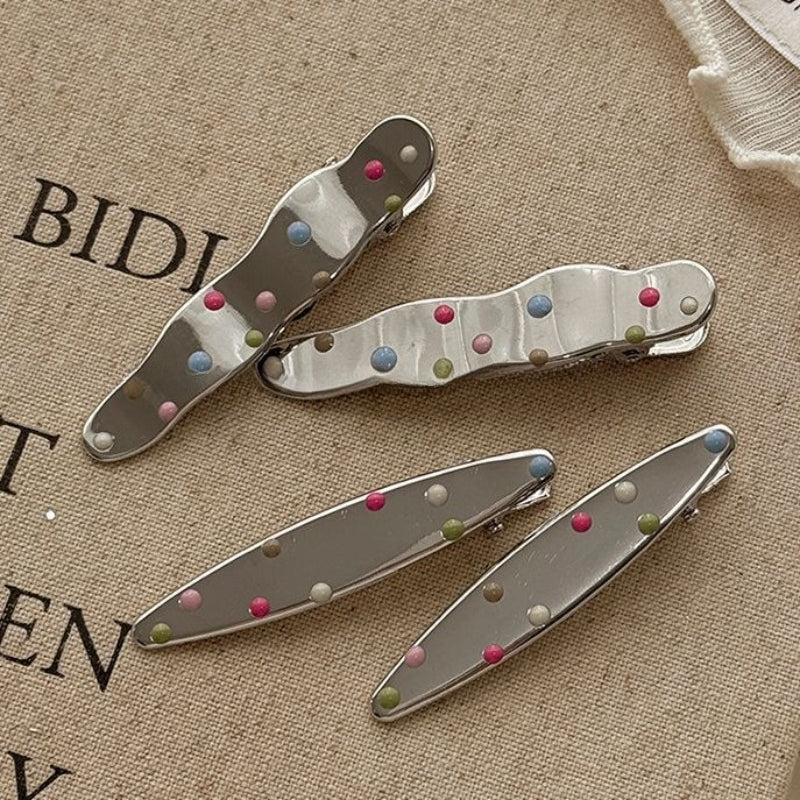 Polka Dot Metal Hair Clip