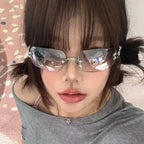 Rimless Y2K Fashion Sunglasses - Modomu