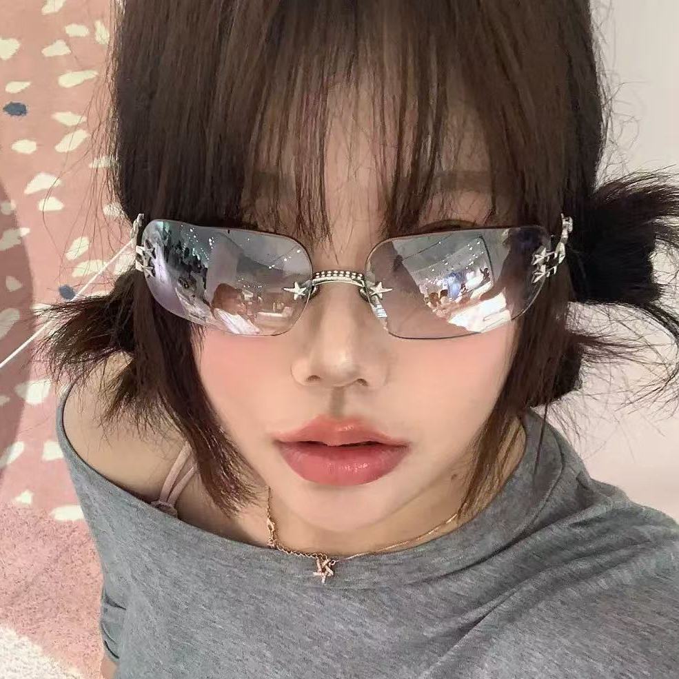 Rimless Y2K Fashion Sunglasses - Modomu