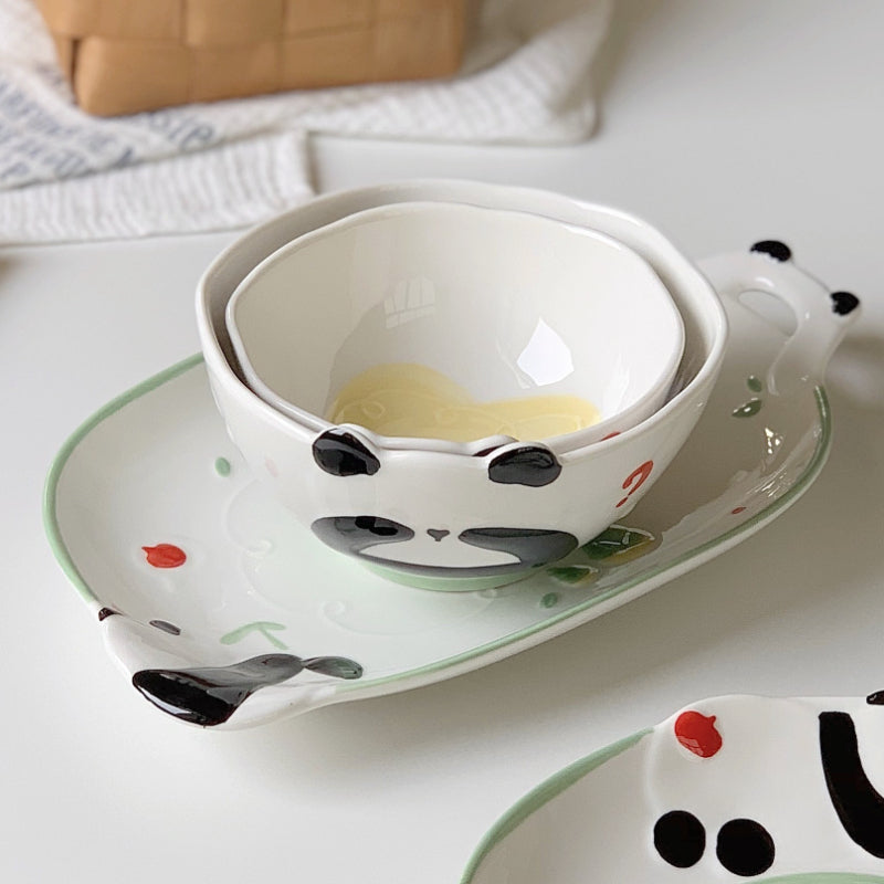 Cartoon Panda Ceramic Bowl - Modomu