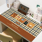 Retro Checkered Kitten Mouse Pad