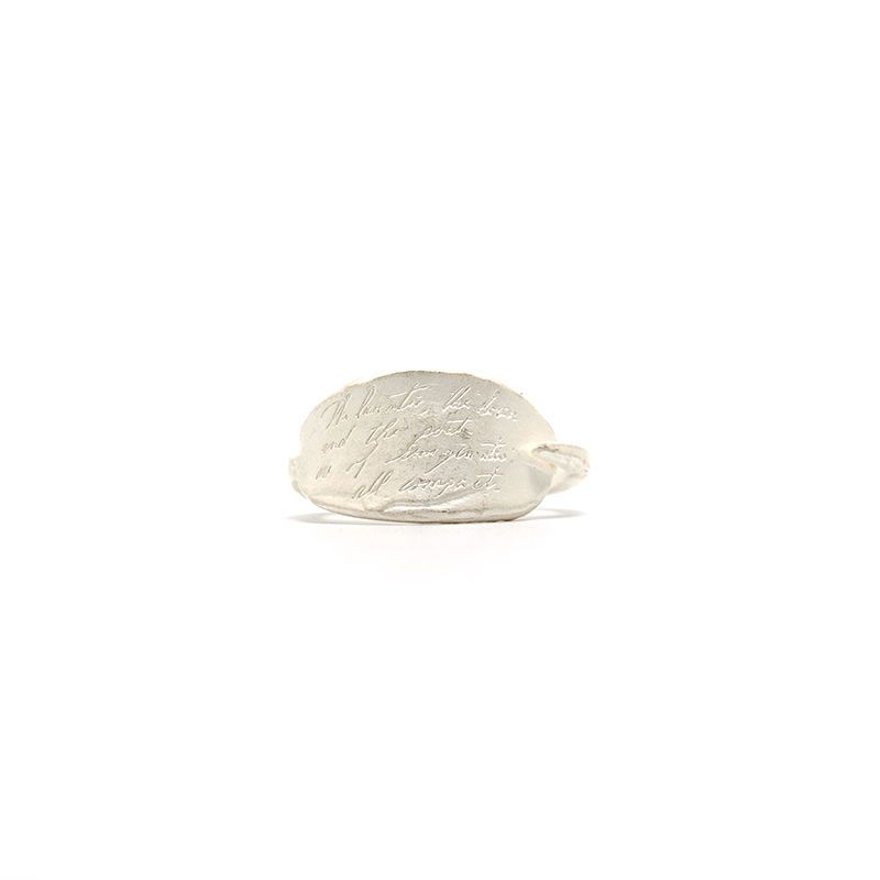 Engraved Poem Statement Ring - Modomu