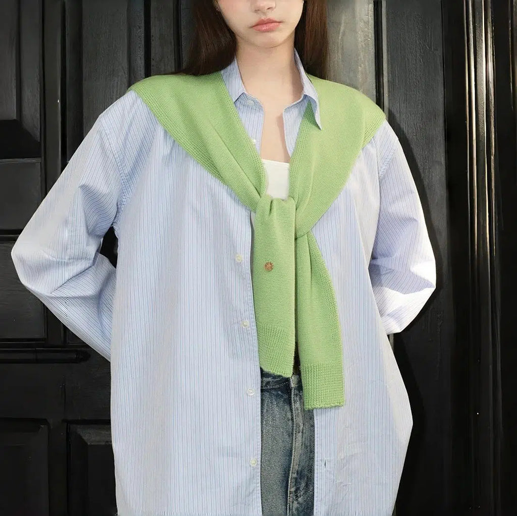 Knitted Shawl Style Vest