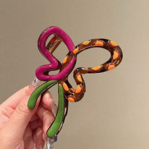 Glossy Butterfly Claw Clip