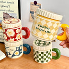 Retro Lidded Ceramic Mug
