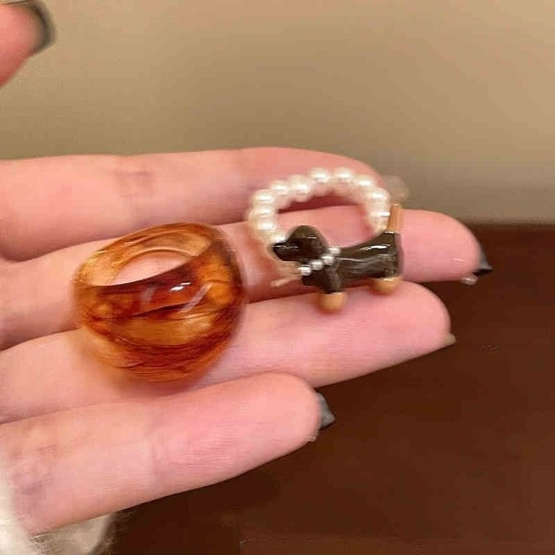 Cute Dachshund Pearl Ring - Modomu