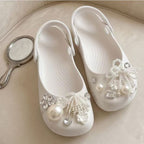 Pearl Bow Shoe Charms