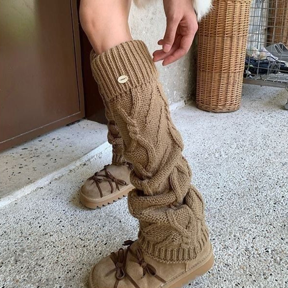 Heavy Knit Stacked Socks - Modomu