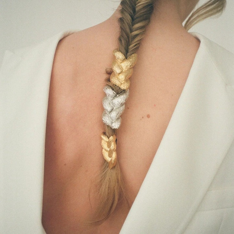 Two-Tone Braid Hair Tie