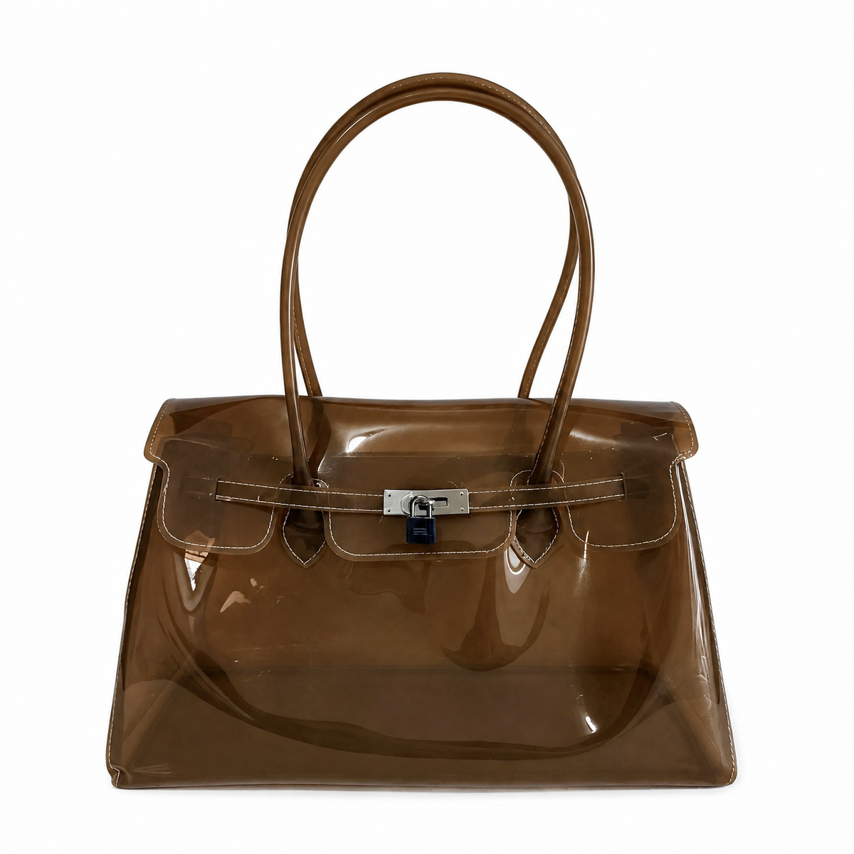 Oversized Padlock Jelly Tote