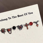 Gothic Cross Spider Earrings