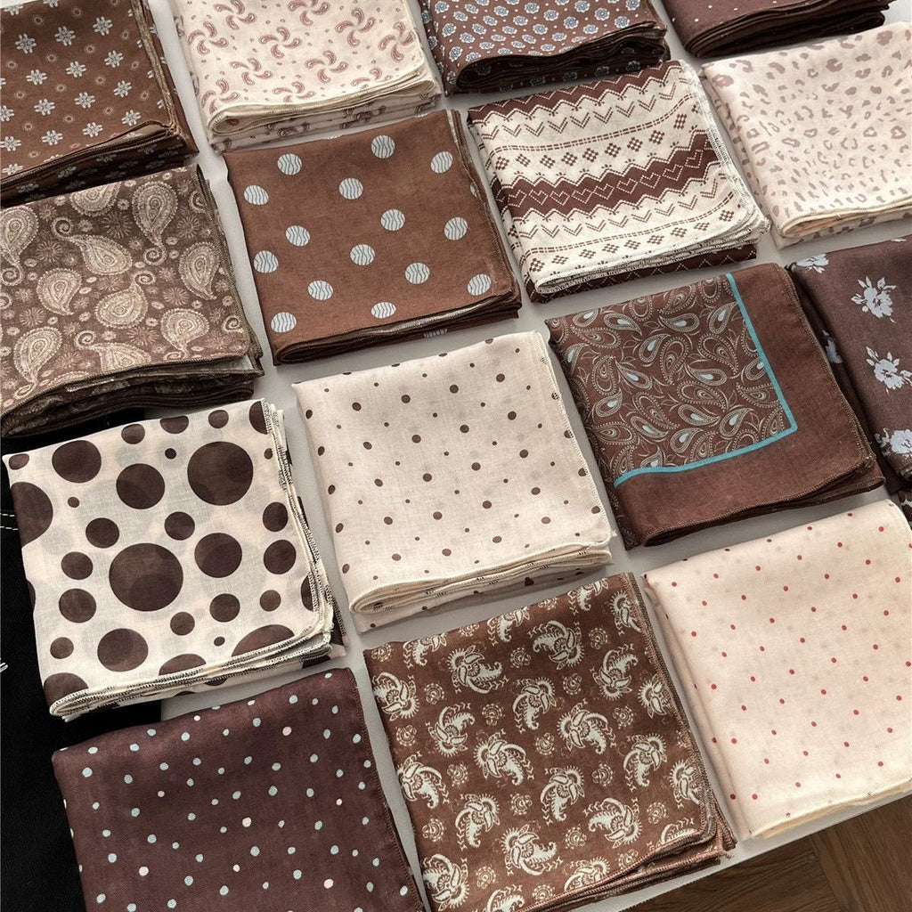 Mocha Print Square Bandana