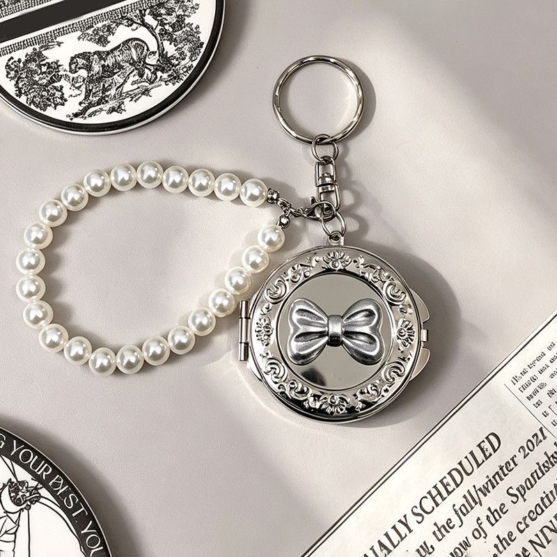 Beaded Locket Mirror Charm