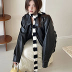 Striped Plush Skinny Scarf