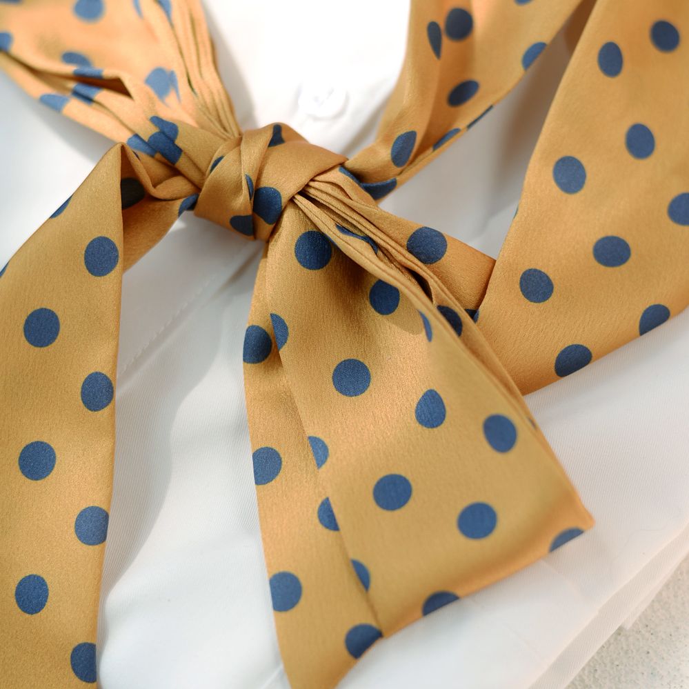 Retro Polka Dot Silk Tie - Modomu