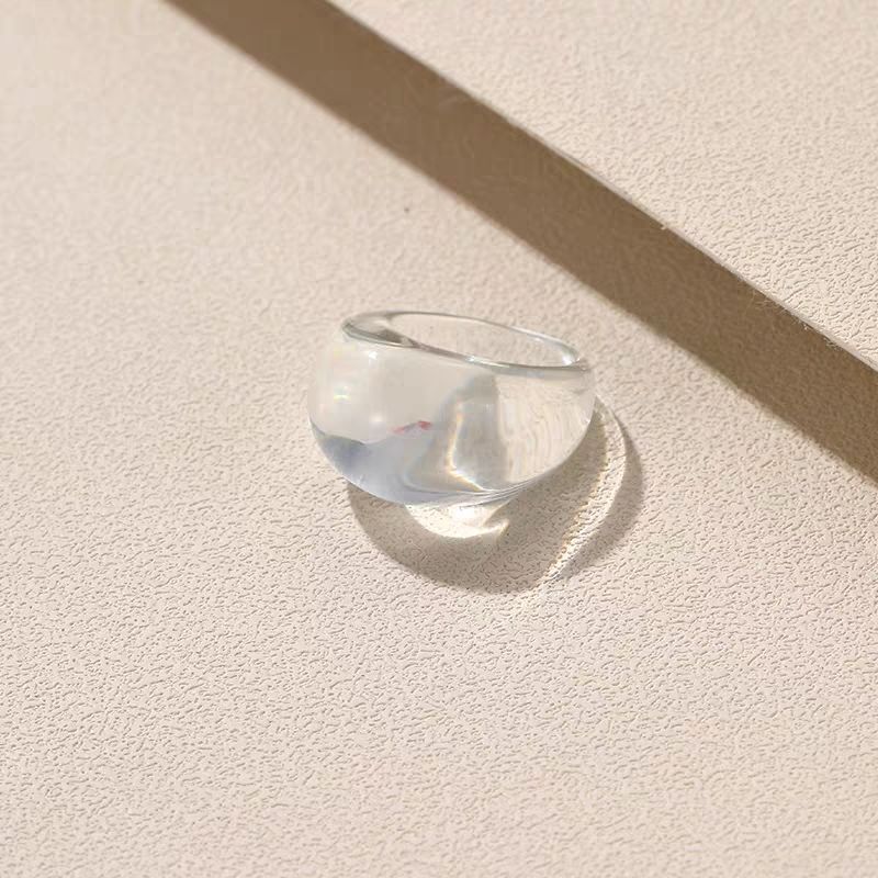 Geometric Resin Statement Ring