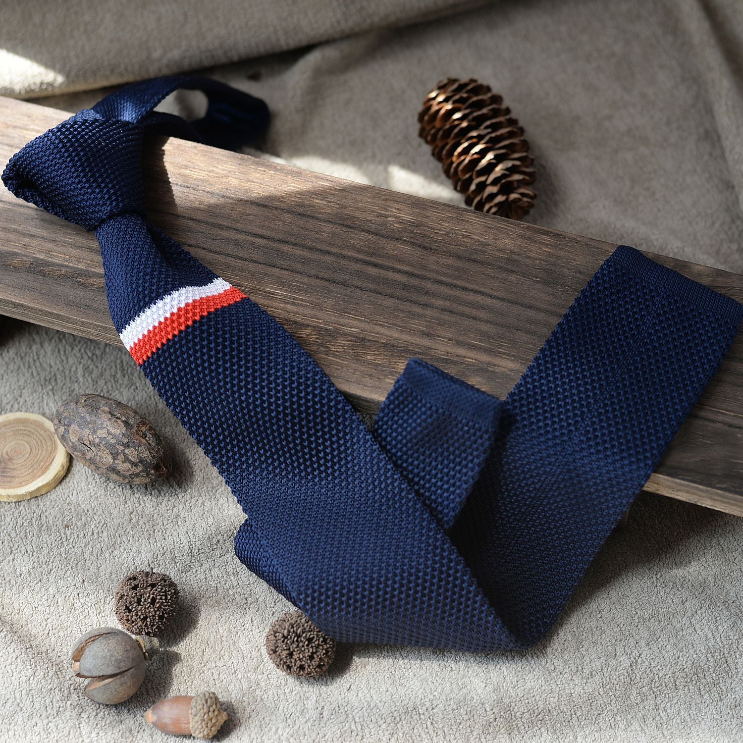 Striped Knit Tie Vintage Style - Modomu