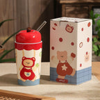 Ceramic Mug With Lid Straw