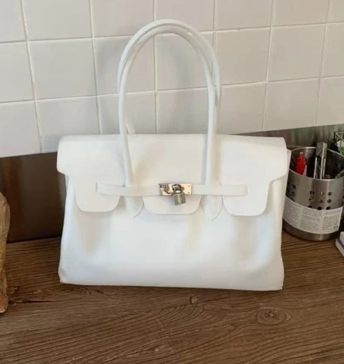 Compact Jelly Padlock Handbag