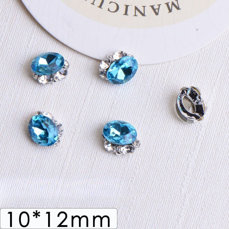 Oval Halo Nail Charms