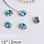 Oval Halo Nail Charms