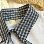Detachable Plaid Shirt Collar - Modomu