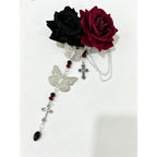 Twin Rose Cross Clip