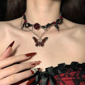 Scarlet Butterfly Choker