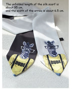 Animal Print Square Silk Tie - Modomu