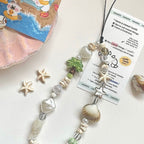 Shell Beaded Phone Wrist Lanyard