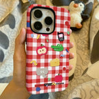 Plaid Cartoon Protective Phone Case - Modomu