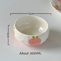 Ceramic Peach Dessert Rice Bowl - Modomu