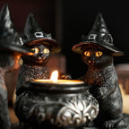 Witch Cat Cauldron Holder