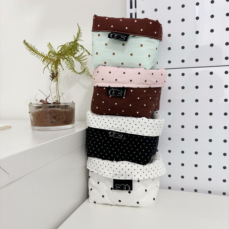 Soft Quilted Tabletop Storage Basket