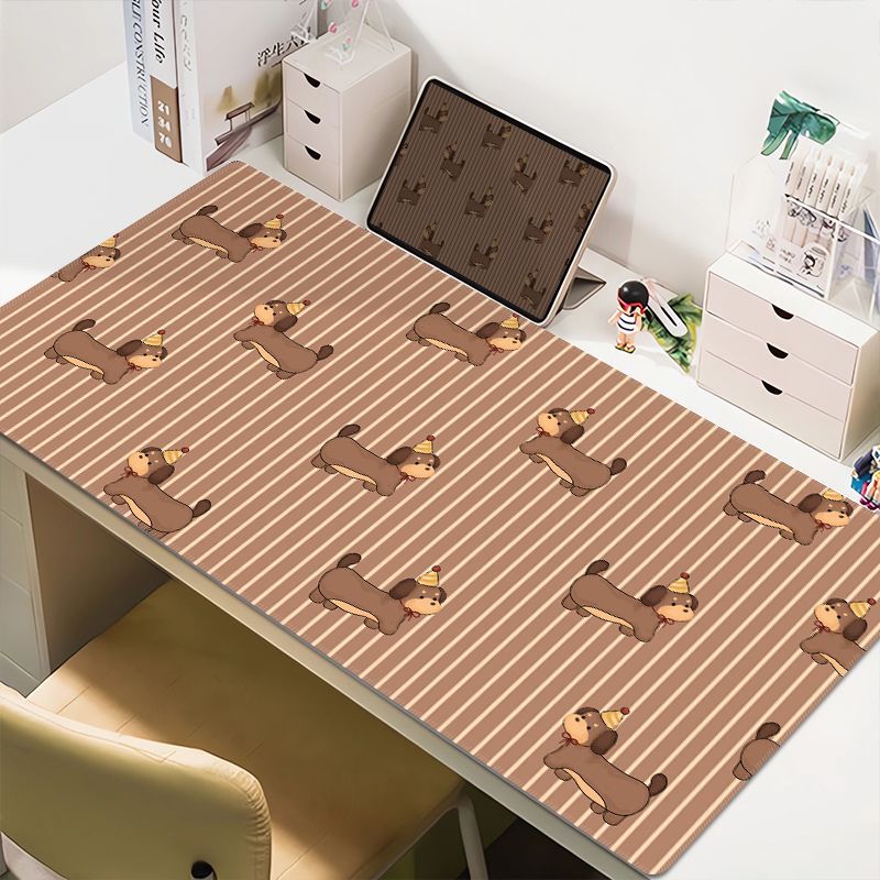Retro Checkered Kitten Mouse Pad