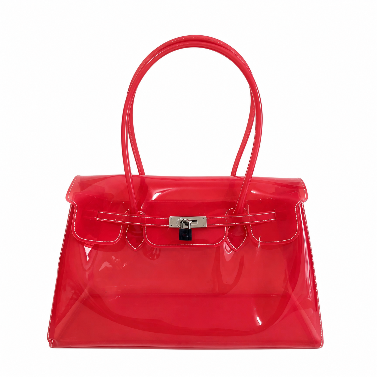 Oversized Padlock Jelly Tote